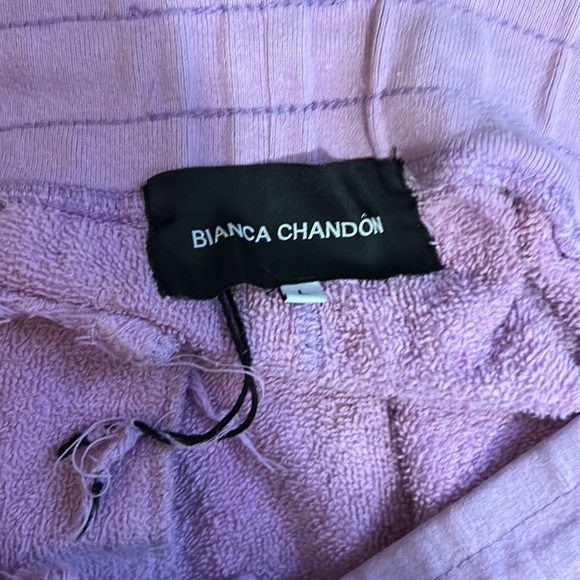 Bianca Chandon violet terry cloth shorts - Picture 3 of 3